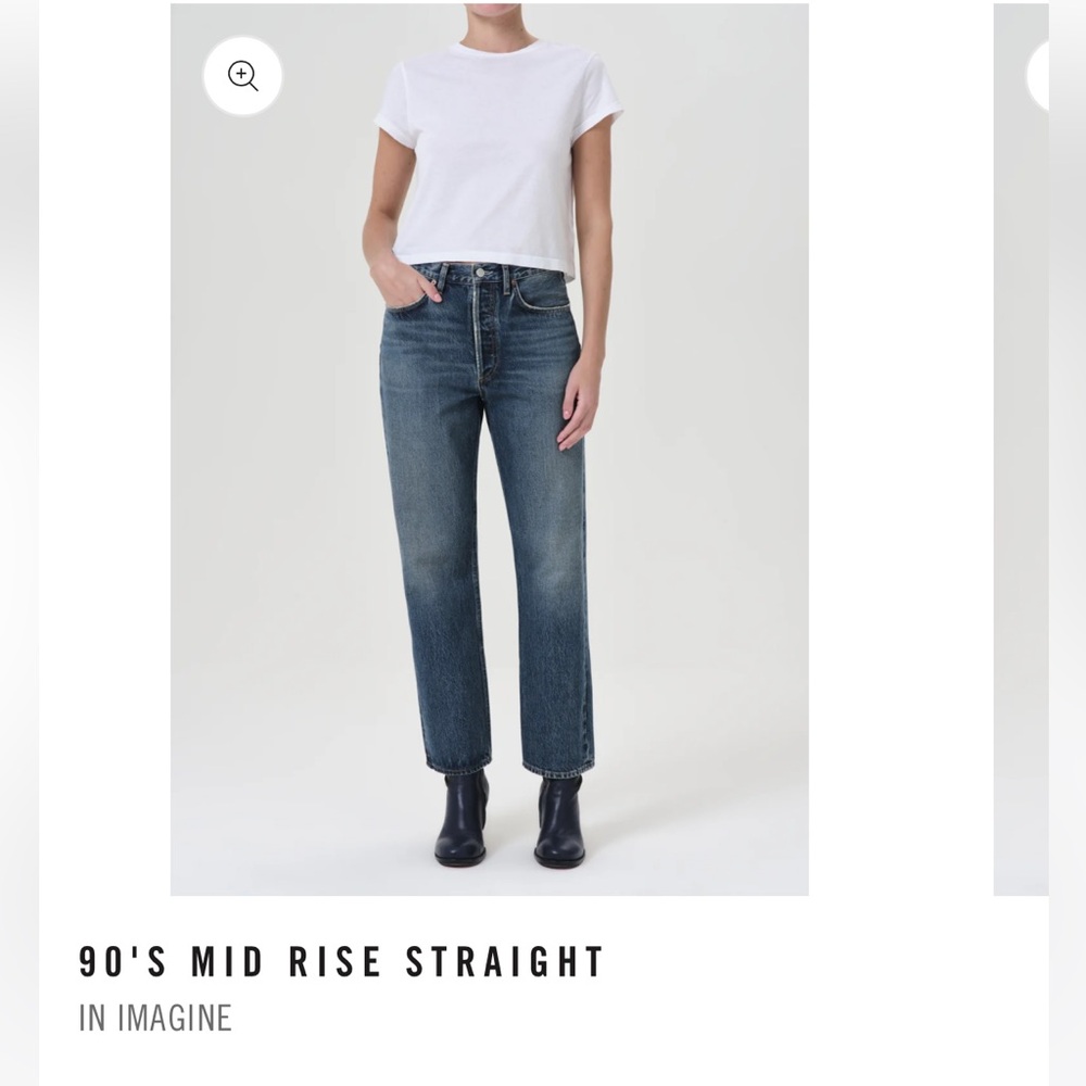 Agolde 90's Mid Rise Straight Jeans - Indigo